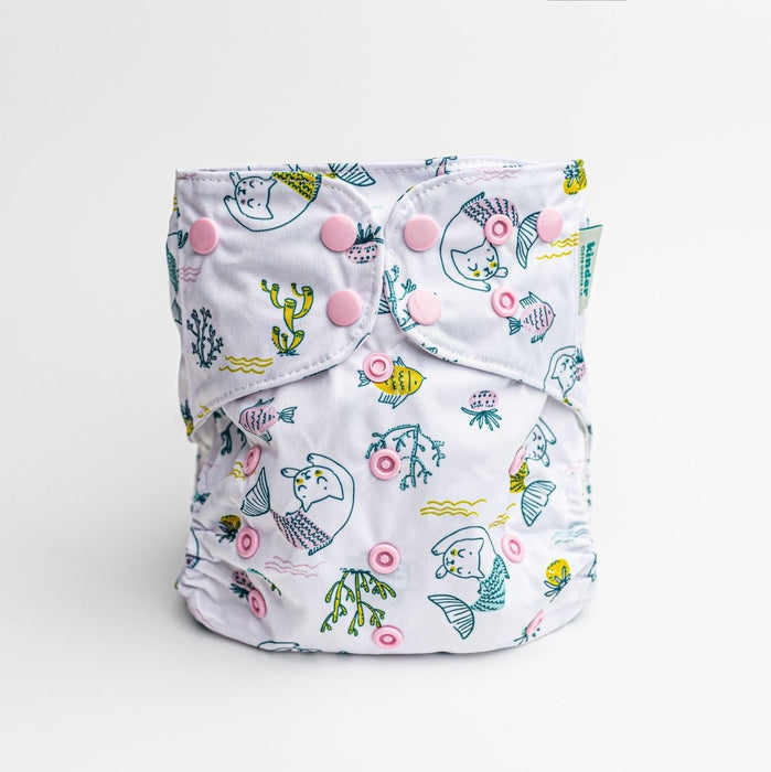 Animals and Insects: Essentials Pocket Cloth Diaper with Athletic Wicking Jersey, Grows with your Baby
