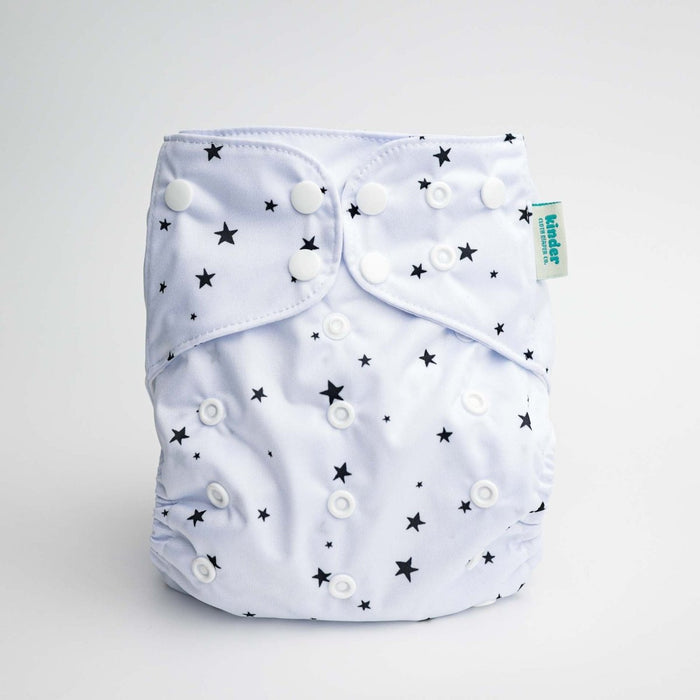 Space and Sky: Essentials Pocket Cloth Diaper with Athletic Wicking Jersey, Grows with your Baby