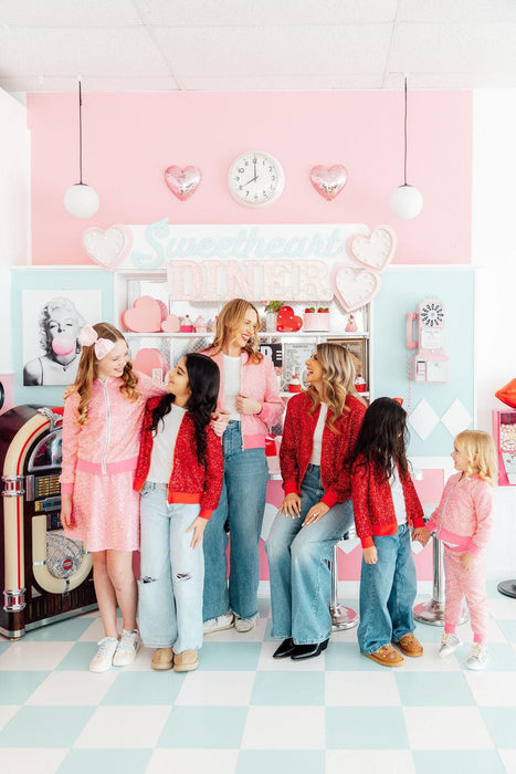 Grown Up Bubblegum Pink Sequin Jacket
