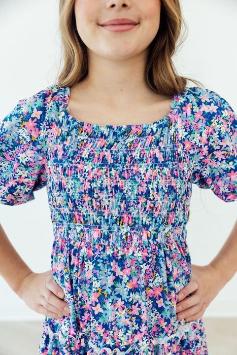 Darling Daisies Smocked Ruffle Dress