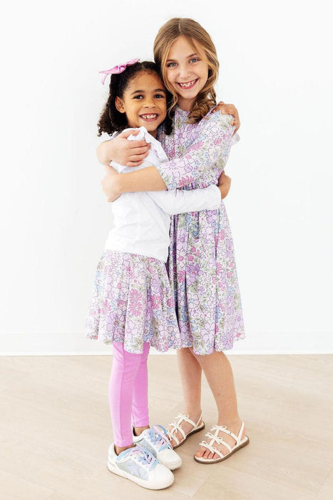 Spring Gardens 3/4 Sleeve Pocket Twirl Dress