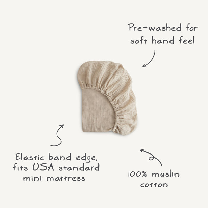 Mini Muslin Crib Sheet - Nature Baby Outfitter