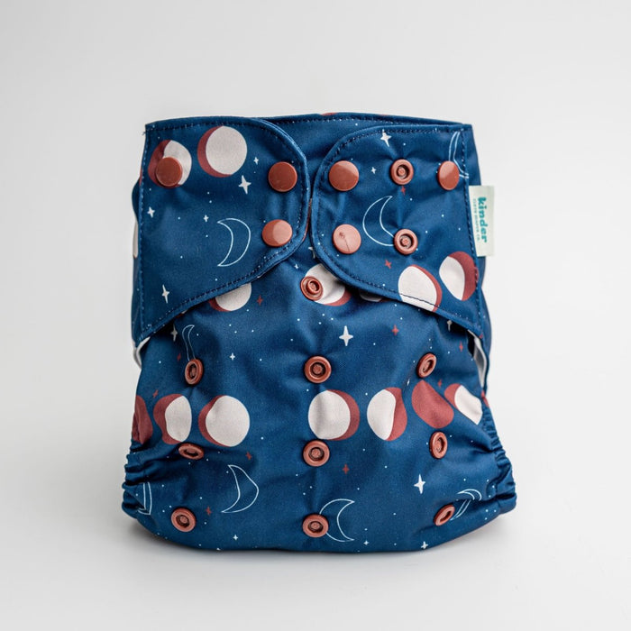 Space and Sky: Essentials Pocket Cloth Diaper with Athletic Wicking Jersey, Grows with your Baby
