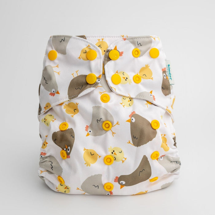 Animals and Insects: Essentials Pocket Cloth Diaper with Athletic Wicking Jersey, Grows with your Baby