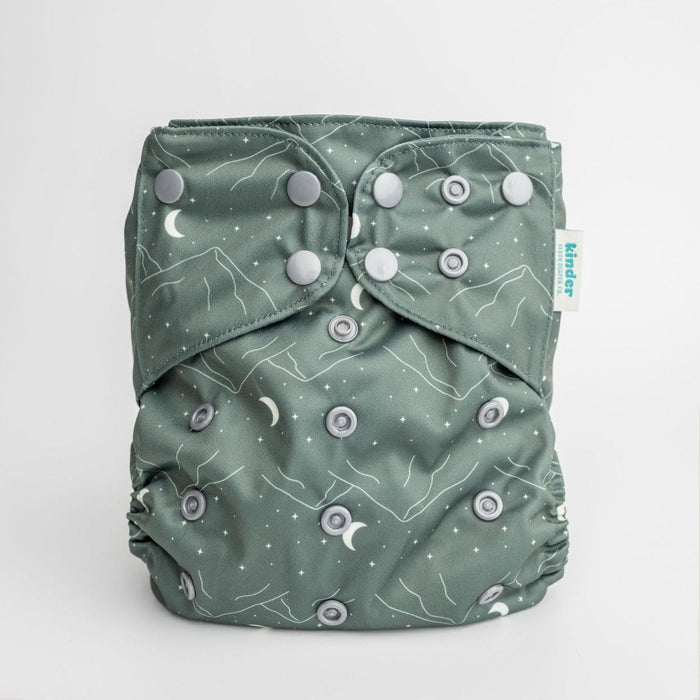 Nature: Essentials Pocket Cloth Diaper with Athletic Wicking Jersey, Grows with your Baby