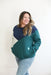 Velour Interior Diagonal Zip Breastfeeding Sweatshirt - Nature Baby Outfitter