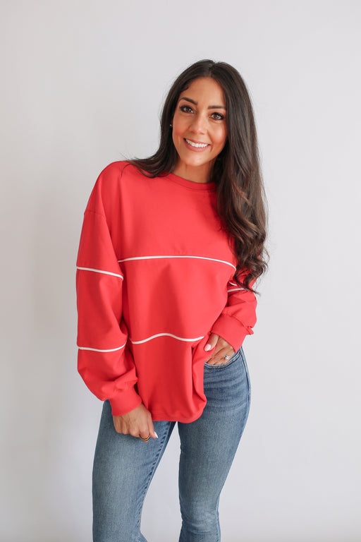 NUULY X Movemama Relaxed Fit Invisible Zipper Breastfeeding Sweatshirt with Piping - Nature Baby Outfitter