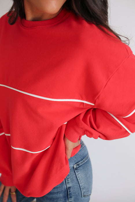 NUULY X Movemama Relaxed Fit Invisible Zipper Breastfeeding Sweatshirt with Piping - Nature Baby Outfitter