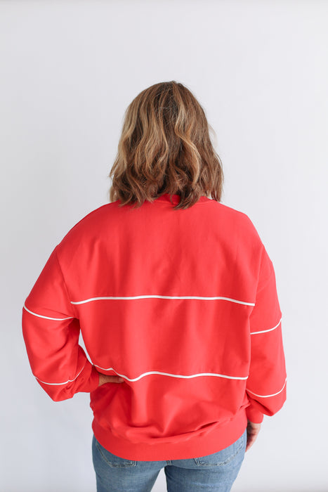 NUULY X Movemama Relaxed Fit Invisible Zipper Breastfeeding Sweatshirt with Piping - Nature Baby Outfitter