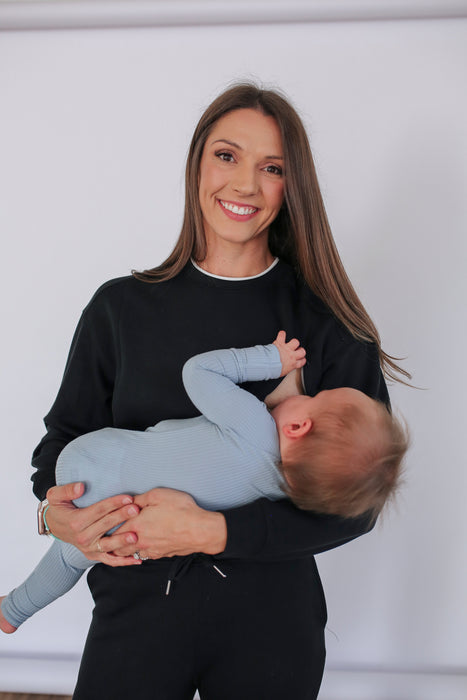 Luxe Nursing Lounge Crewneck - Nature Baby Outfitter