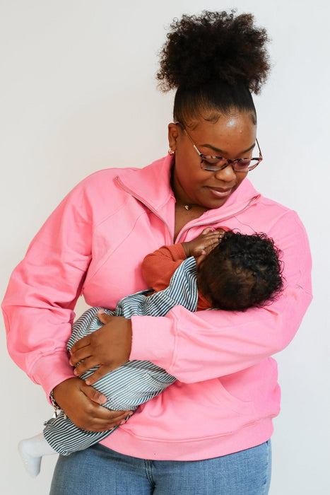 FINAL SALE Oversized Scuba Breastfeeding Sweatshirt - Nature Baby Outfitter