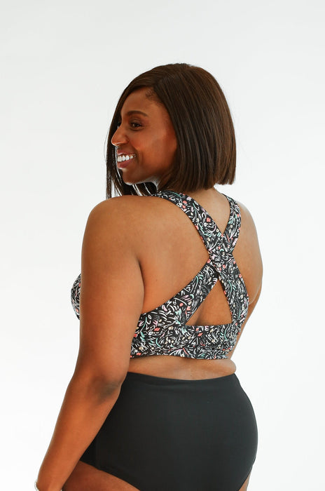 Crop Zip Up Breastfeeding Swimsuit Top - Nature Baby Outfitter