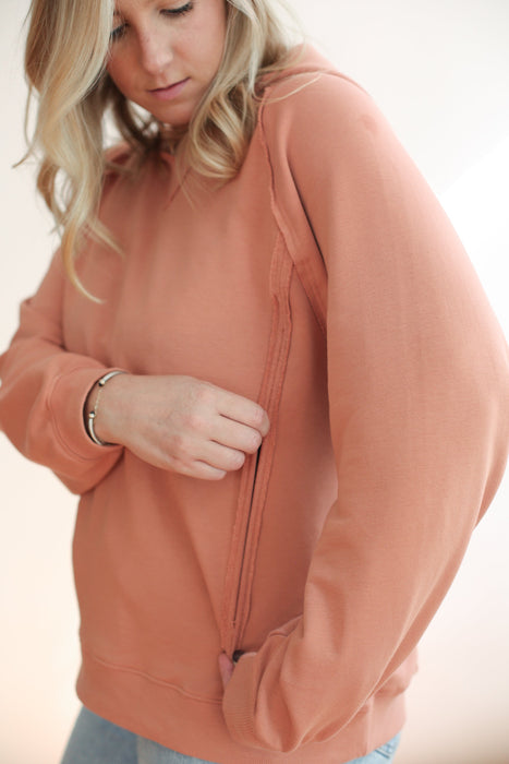 Big Hug Vertical Zip Breastfeeding Hoodie - Nature Baby Outfitter