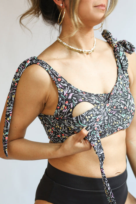 Tie Shoulder Breastfeeding Bikini Swimsuit Top - Nature Baby Outfitter