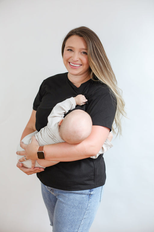 Classic Fit Invisible Zip Breastfeeding Tee - Nature Baby Outfitter