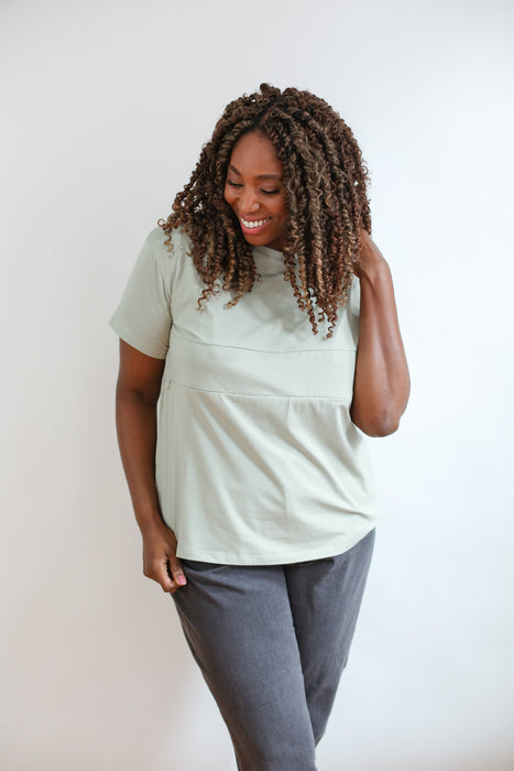 Classic Fit Invisible Zip Breastfeeding Tee - Nature Baby Outfitter