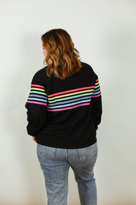 Six Stripe Invisible Zip Breastfeeding Sweatshirt - Nature Baby Outfitter