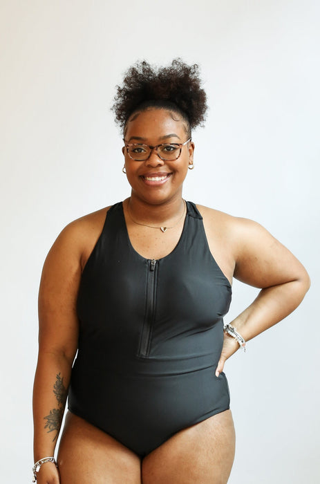 One Piece Zip Up Breastfeeding Swimsuit - Nature Baby Outfitter