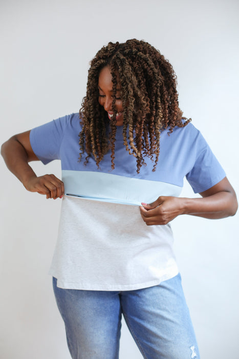 Classic Fit Invisible Zip Breastfeeding Tee - Nature Baby Outfitter