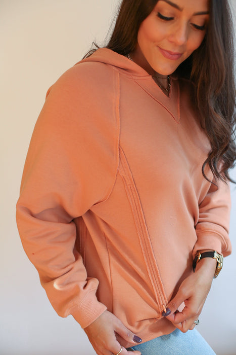 Big Hug Vertical Zip Breastfeeding Hoodie - Nature Baby Outfitter