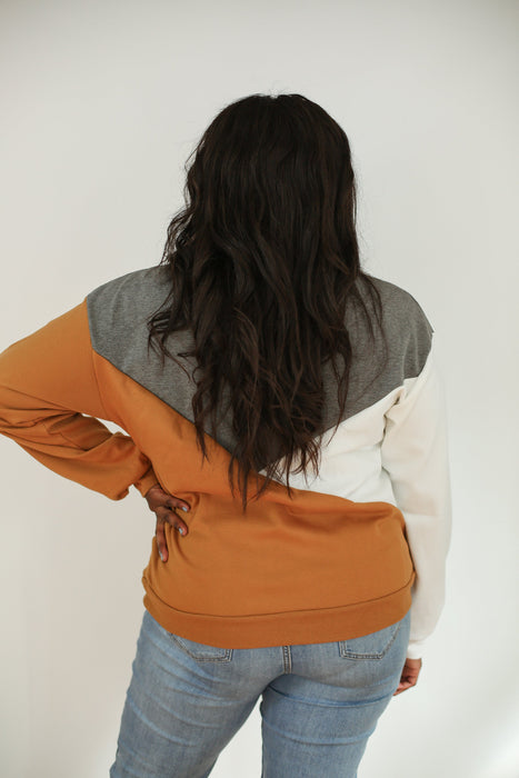 Velour Interior Diagonal Zip Breastfeeding Sweatshirt - Nature Baby Outfitter