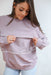 Relaxed Fit Invisible Zipper Breastfeeding Sweatshirt with Piping - Nature Baby Outfitter