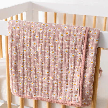 Daisy 3-Layer Organic Muslin Quilt