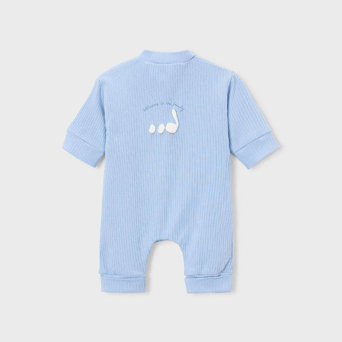 Sky Blue Ribbed Romper
