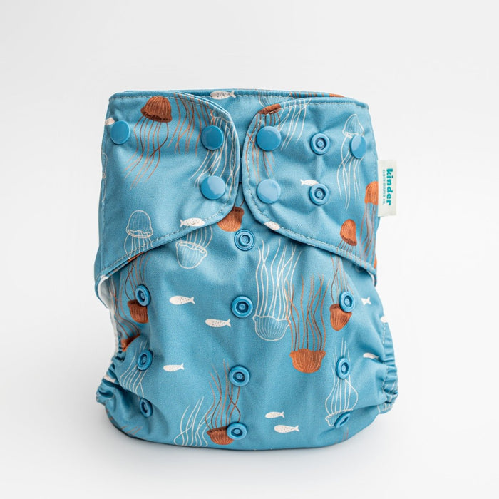 Animals and Insects: Essentials Pocket Cloth Diaper with Athletic Wicking Jersey, Grows with your Baby