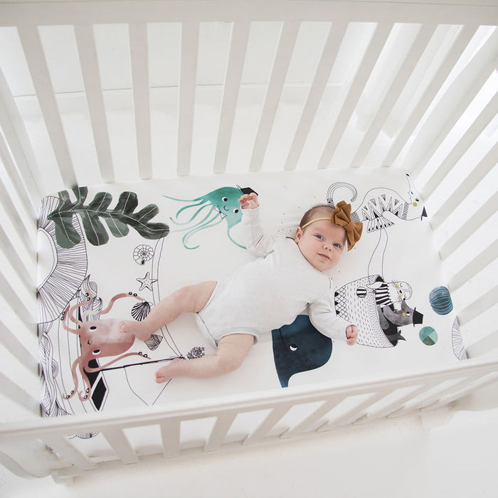 Underwater Love Mini Crib Sheet