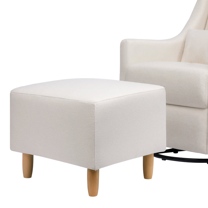 Babyletto Toco Swivel Glider and Ottoman in Eco-Performance Fabric | Water Repellent & Stain Resistant
