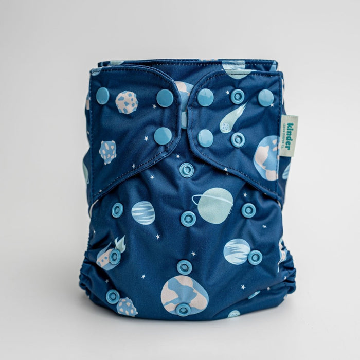 Space and Sky: Essentials Pocket Cloth Diaper with Athletic Wicking Jersey, Grows with your Baby