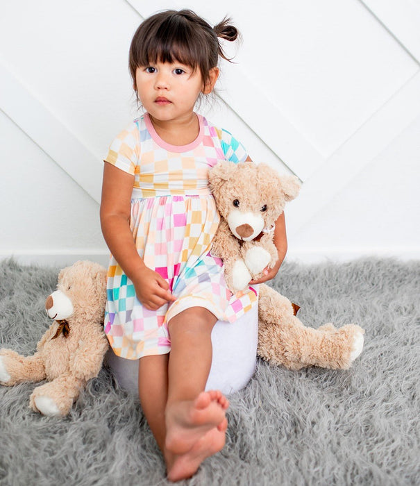 Pastel Checks Dress