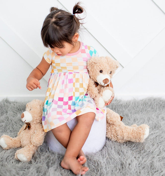 Pastel Checks Dress