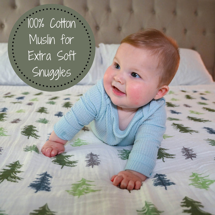 Pine Tree Swaddle Blanket
