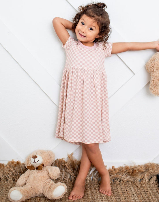 Pink Checks Dress