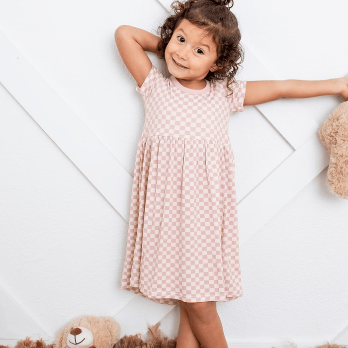 Pink Checks Dress