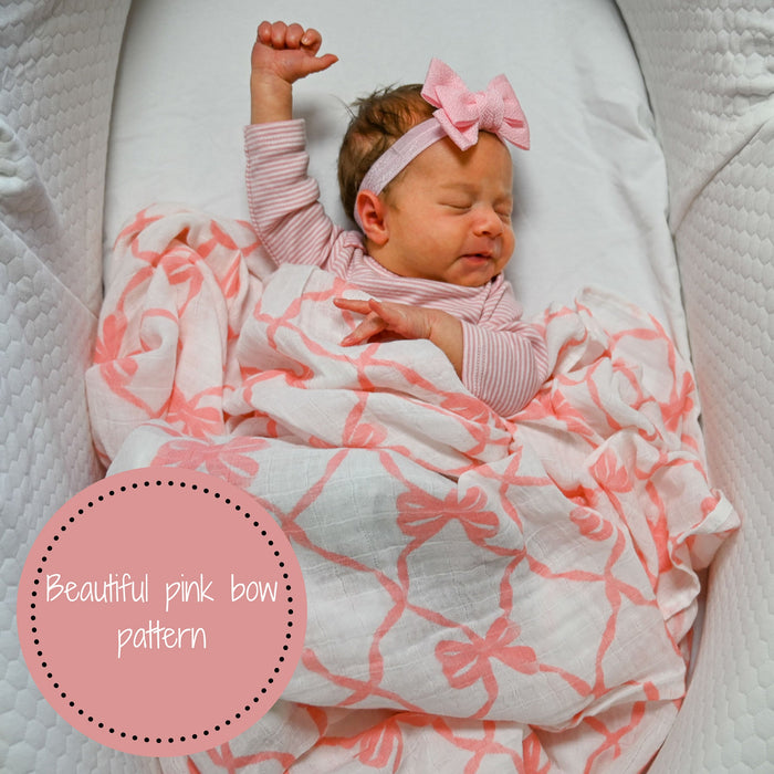 Beautiful Bows Swaddle Blanket