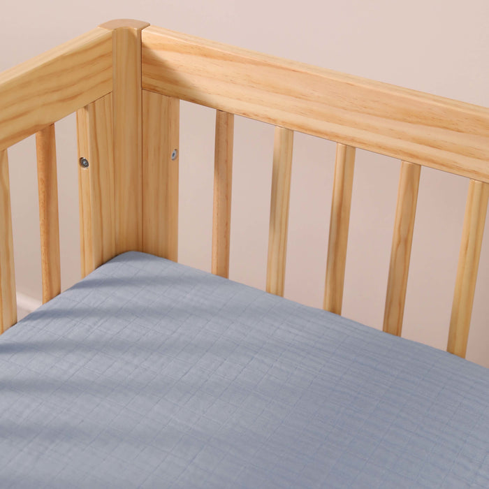 T29633DP,Babyletto,Dewdrop Muslin All-Stages Midi Crib Sheet in GOTS Certified Organic Cotton