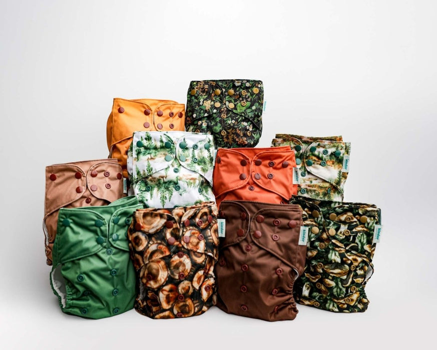 Nature: Essentials Pocket Cloth Diaper with Athletic Wicking Jersey, Grows with your Baby