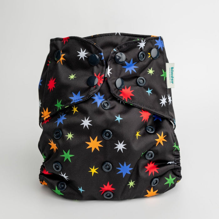 Space and Sky: Essentials Pocket Cloth Diaper with Athletic Wicking Jersey, Grows with your Baby