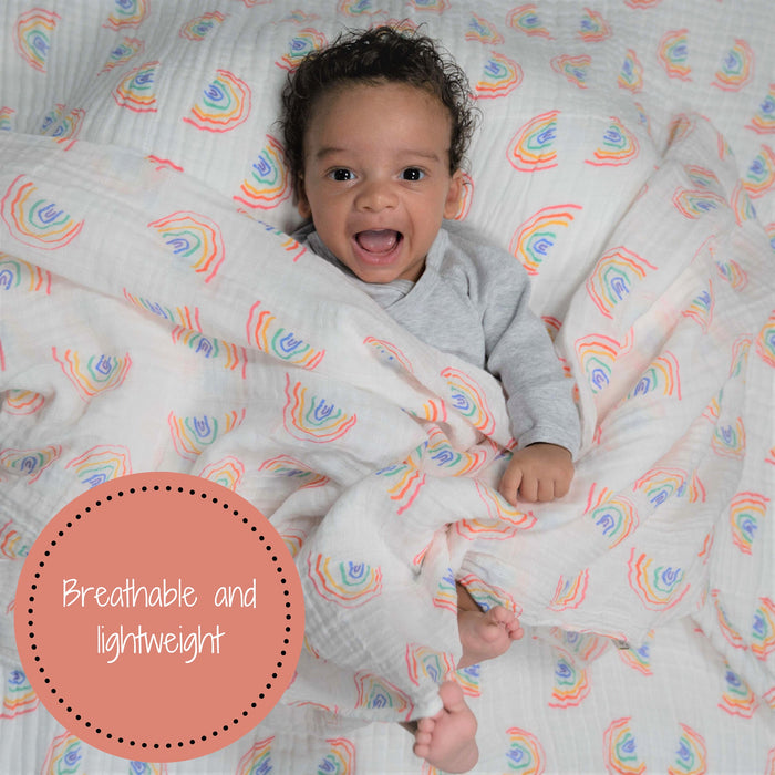 Somewhere Over The Rainbow Swaddle Blanket