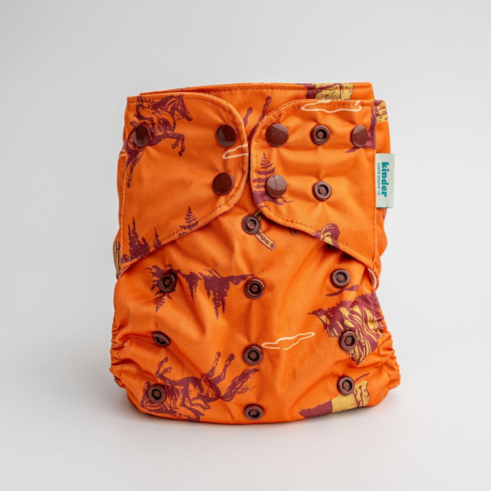 Nature: Essentials Pocket Cloth Diaper with Athletic Wicking Jersey, Grows with your Baby