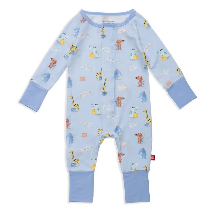 Ready Jet Go Modal Magnetic Grow with Me Convertible Romper/Sleeper