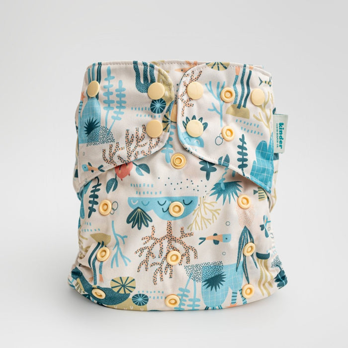 Nature: Essentials Pocket Cloth Diaper with Athletic Wicking Jersey, Grows with your Baby