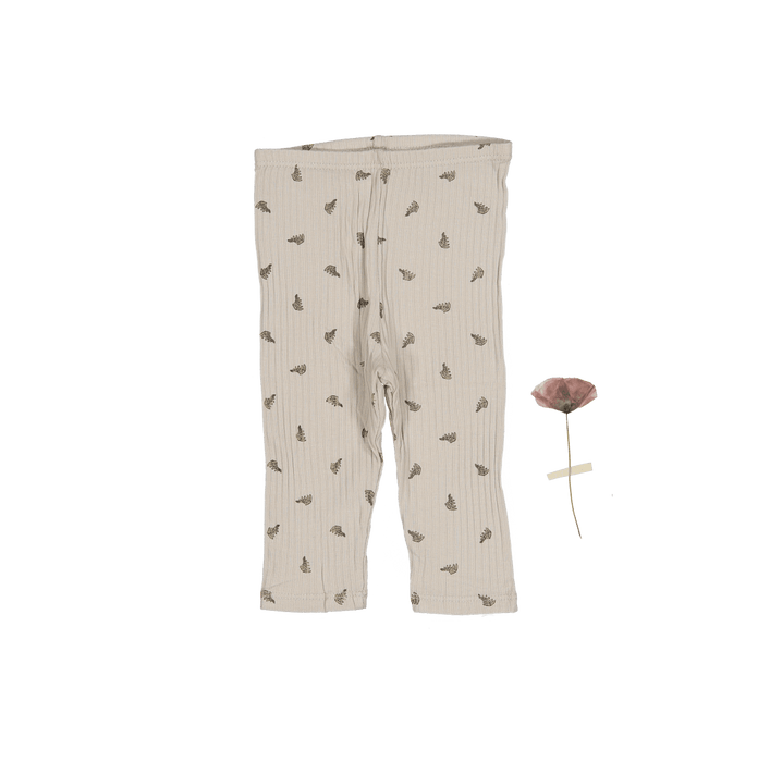 The Printed Legging - Sand Leaf