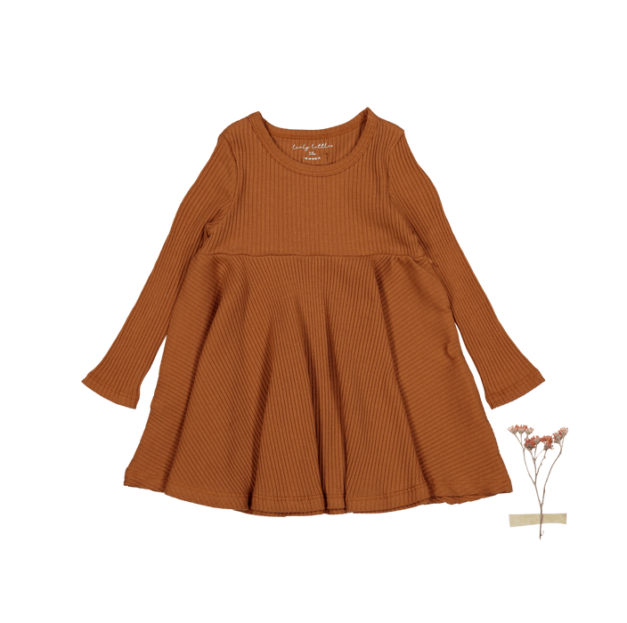 The Long Sleeve Dress - Caramel