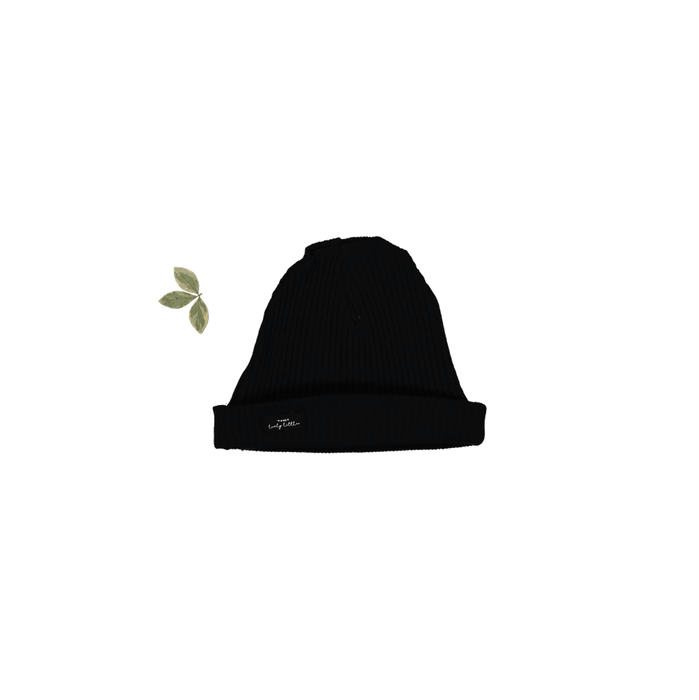 The Hat - Black Ribbed