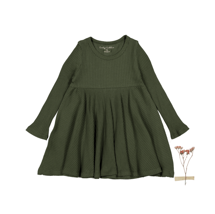 The Long Sleeve Dress - Moss