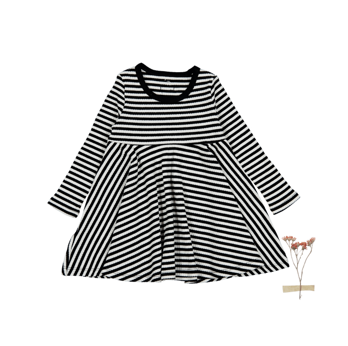 The Printed Long Sleeve Dress - Stripe